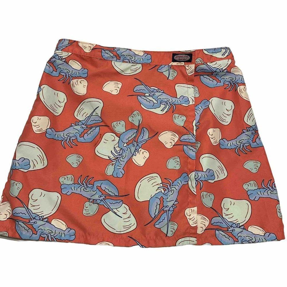 Vineyard Vines sz Xs Ocean Wrap Swim Cover Skirt tropical Lobster Clam Beach